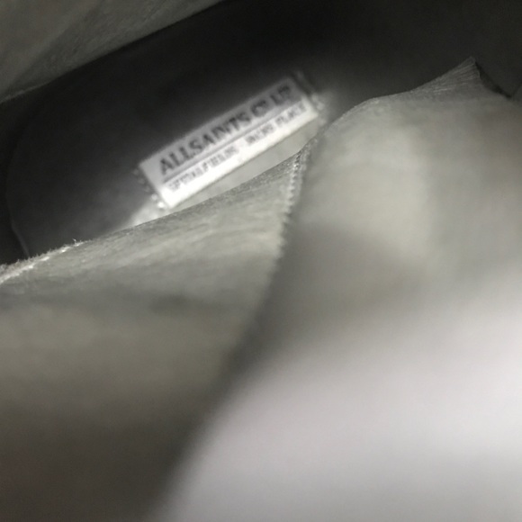 Allsaints grey peep toe leather booties Euro 39 - Picture 6 of 8